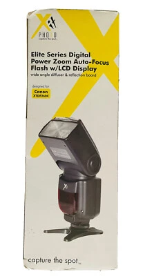 Brand New! Xit XTDF260C Flash with LCD Display + Flash Diffuser Stand For Canon - Image 1 of 3
