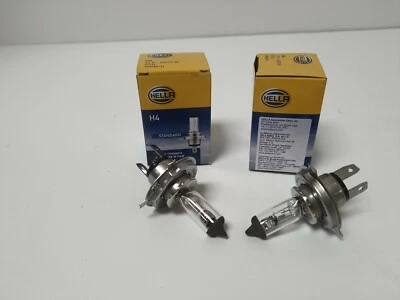 P43T H4 JUEGO DE 2 LUCES DE HELLA HALÓGENAS P43T 12V 60/55 H4 ESTÁNDAR Foto 1 de 2