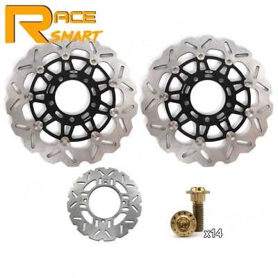 Front Rear Brake Disc Rotors + Mounting Bolts For Kawasaki Z1000SX ABS 2011-2019 - Image 1 of 4