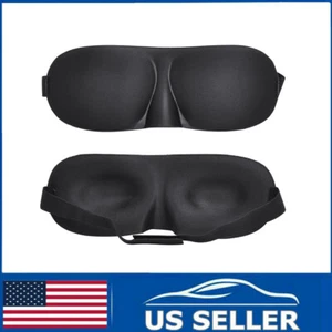 3D Sleep Eye Mask Eyepatch Soft Padded Shade Cover Sleeping Blindfold For Adult - Picture 1 of 6
