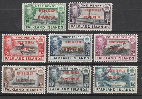 Falklands 1944  South Geotgia mint hinged and used Cover