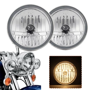 4 1/2" Auxiliary Fog Lights Passing Driving Spot Lamp For Harley Sportster Dyna - Picture 1 of 7