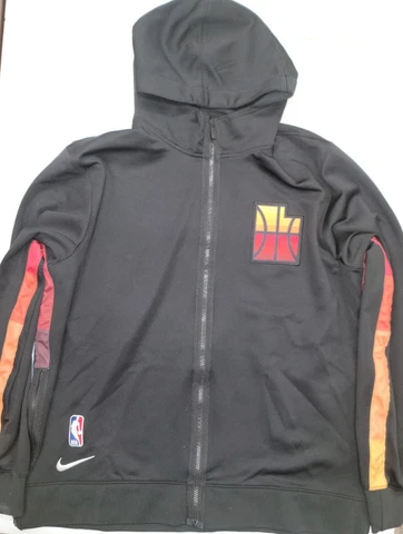 Nike UTAH JAZZ Team Issued BLACK CITY 2021/22 Hoodie Full Zip Authentic JACKET Cover