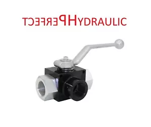 Hydraulik Hochdruck Kugelhahn 3 Wege G 1/4" - Bild 1 von 3