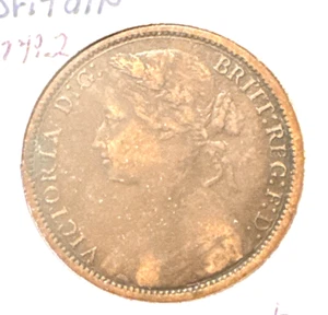 Great Britain 1874 penny KM 749.2 VF detail reverse prob - Picture 1 of 2