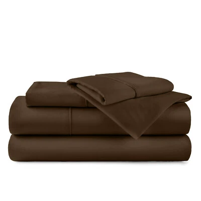 Chocolate  20" EXTRA Deep Pocket 100% Egyptian Cotton 600 Thread Count Sheet Set - Image 1 of 4