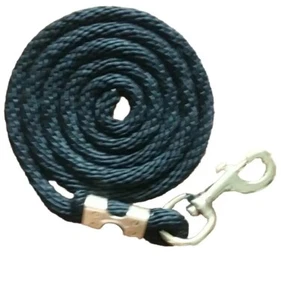 Horse Nylon Lead Rope 72 inches brass snap black - Picture 1 of 2