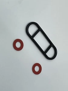 RUBBER GASKET FUEL TAP PETROL 34mm BOLT HOLE SEAL FIBER WASHERS KAWASAKI KLF400B - Picture 1 of 5
