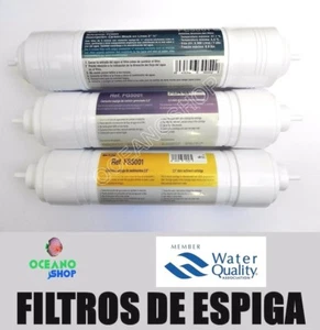 PACK FILTROS OSMOSIS ESPIGA 1/4" CONEXION RAPIDA INVERSA RECAMBIO COMPACTA - Imagen 1 de 2