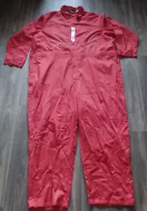 NWT Walls FR Fire Resistant Work Wear Mens 60 Tall Regular RED Coveralls Suit - Picture 1 of 7