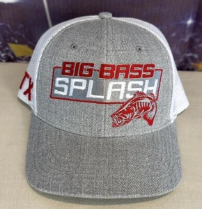 Big Bass Splash Texas TX Mens Snapback Mesh Hat Gray Red Fishing Cap OSFM - Picture 1 of 9