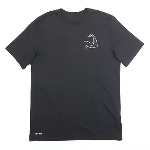 NIKE Mens T-Shirt Black M - Picture 1 of 6