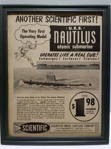 Vintage USS Nautilus Atomic Submarine advertising magazine art submarine pop art - Picture 1 of 3