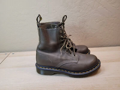 Botas Dr Martens Pascal de cuero marrón con cordones para mujer EE. UU. 6 Foto 1 de 4