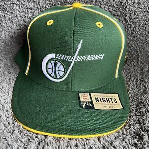 Seattle Supersonics Hat New Cap Nwt Vintage Collector Fitted 7 3/4 Harwood Rare