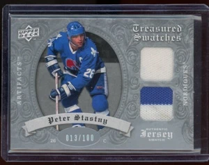 Muestras de artefactos atesoradas 2008-09 doble plata #TSDST Peter Stastny 13/100 - Imagen 1 de 2