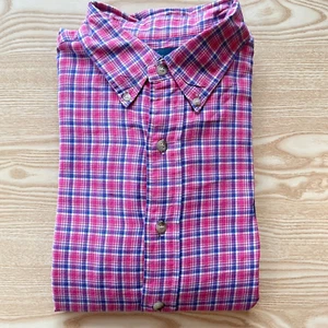 Ralph Lauren Mens Shirt Large Pink Blue 25" Pit-to-Pit Designer Classic Fit Logo - Picture 1 of 10