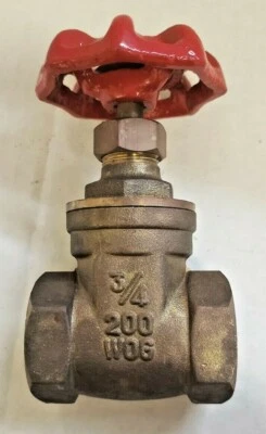 3/4" Lead Free Brass Full Port Gate Valve 200 WOG  - Image 1 of 2