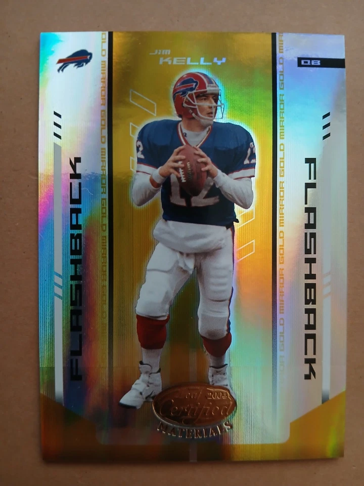2004 Leaf Certified Materials Mirror Gold #129 Jim Kelly 13/25 - Image 1 of 2
