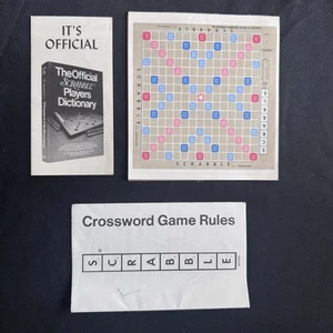 VTG Scrabble Game Deluxe Edition Replacement Inserts Score Sheet Rules Book ONLY - Picture 1 of 5