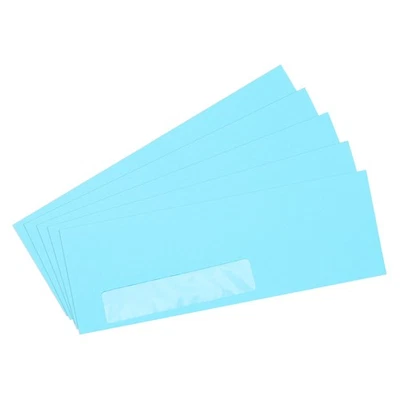#10 Sobres de Ventana de Negocios Sobres Autoadhesivos, Azul Cielo 100 Piezas Foto 1 de 4