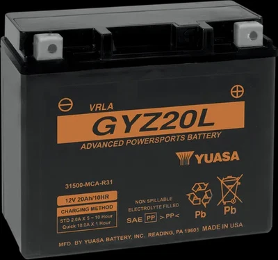 Batería activada de fábrica Yuasa GYZ20L Honda Valkyrie Rune 1800 04-05 Foto 1 de 4