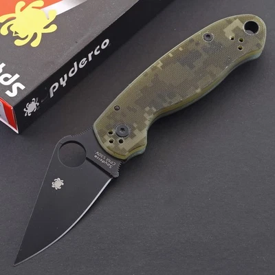 Quality Camouflag G10 Handle black coated Blade Tactical Pocket Folder Knife - Image 1 of 4