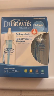Botellas Dr. Brown's Natural Flow 8 oz - Paquete de 3 nuevas Foto 1 de 2