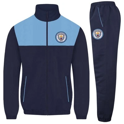 Manchester City FC Official Soccer Gift Mens Jacket & Pants Tracksuit Set - Image 1 of 4
