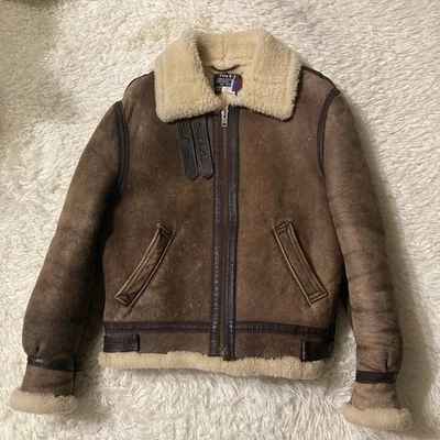 Chaqueta de Vuelo Schott Tipo B-3 Cuero de Oveja Marrón Para Hombre’s 40 Hecha en EE. UU. Usada Foto 1 de 4