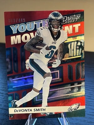 2022 Panini Prestige - Youth Movement Devonta Smith #YM-3 Xtra Points Red /449 - Image 1 of 2