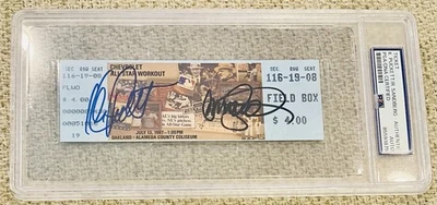 Kirby Puckett & Ryne Sandberg Signed 1987 All Star Ticket PSA/DNA Very Rare RIP - Image 1 of 3