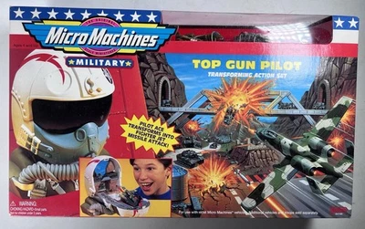 Conjunto de bonecos Micro Machines militar TOP GUN PILOT transformando 64188 - Imagem 1 de 4