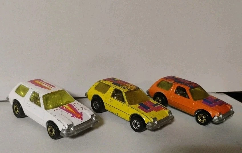 Hot Wheels Blackwalls PACKIN PACER Hong Kong Yellow Orange AMC Vintage Lot Of 3 - Image 1 of 1