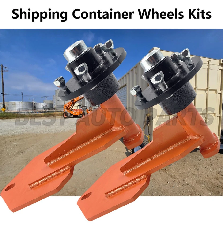 PAIR SHIPPING CONTAINER WHEELS WITH HUB (For Ford Stud Pattern) - image 1 of 3