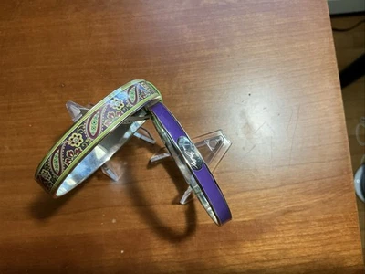 Vera Bradley Heather Purple Gold Tone Bangle Set Bracelets - Image 1 of 4