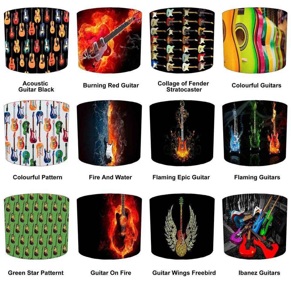 Lámpara de mesa colgante para guitarra eléctrica acústica pantallas luces de techo Foto 1 de 1