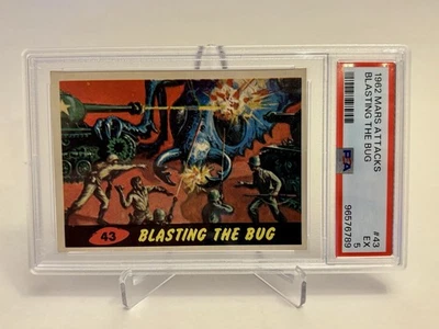 1962 Mars Attacks Graded Trading Card: #43 “Blasting The Bug” - PSA 5 EX - Image 1 of 3