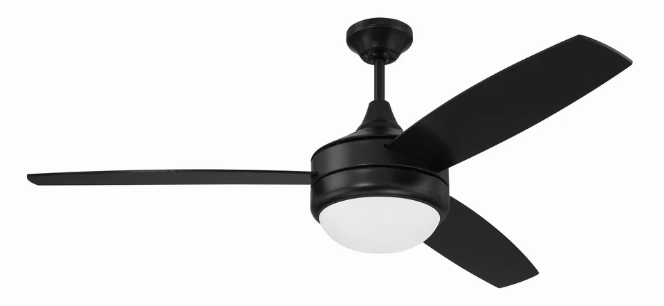 Flat Black 52"Ceiling Fan from the Phaze II 3-Blade Collection - Image 1 of 1