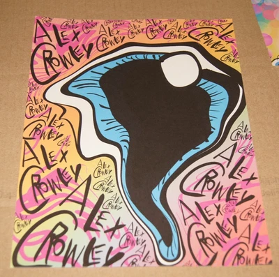 TRIPPY DRIP EYE Impressão em Papel ALEX CROWLEY Assinado PSICODÉLICO SURREAL DMT LSD ART - Imagem 1 de 4