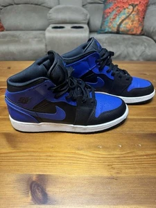 NIKE Jordan 1 Mid Hyper Royal GS 6.5Y - Picture 1 of 5
