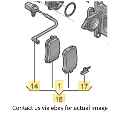 Комплект задних тормозных колодок 2008–2018 Audi A6 Quattro б/у от оригинального производителя 4G0698451H - Изображение 1 из 4
