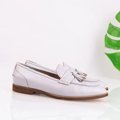 J Crew Womens Biella Tassel Loafers Size 7 Purple Patent Moc Slip On Shoes Italy - Image 1 of 4