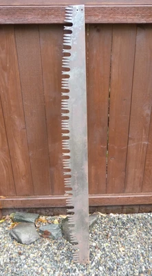 Vintage ATKINS 51 Saw Two Man Crosscut Bucking 2 Man Logging 5' - Image 1 of 4