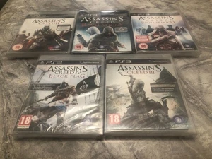 Assassin's Creed (5 GAMES ALL NEW AND SEALED IN BOX PROTECTORS) PS3 PAL - Picture 1 of 13