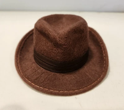 Sombrero Fedora De Colección Dunlop Salesman Muestra Fieltro Marrón con Caja Richman Años 40 Raro Foto 1 de 4