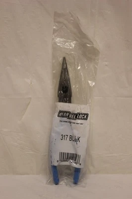 Alicates de nariz larga Channellock 317 8" con cortador lateral herramienta de agarre de mango azul J45 Foto 1 de 4