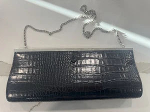 Black Aldo Convertible Shoulder Strap Clutch Purse - Picture 1 of 2