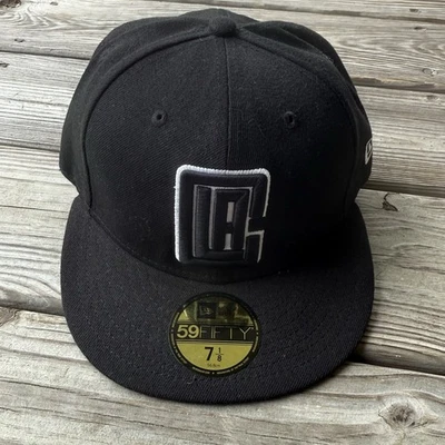 New Era 59Fifty Los Angeles Clippers Sombrero Ajustado Negro 7 1/8 Foto 1 de 4