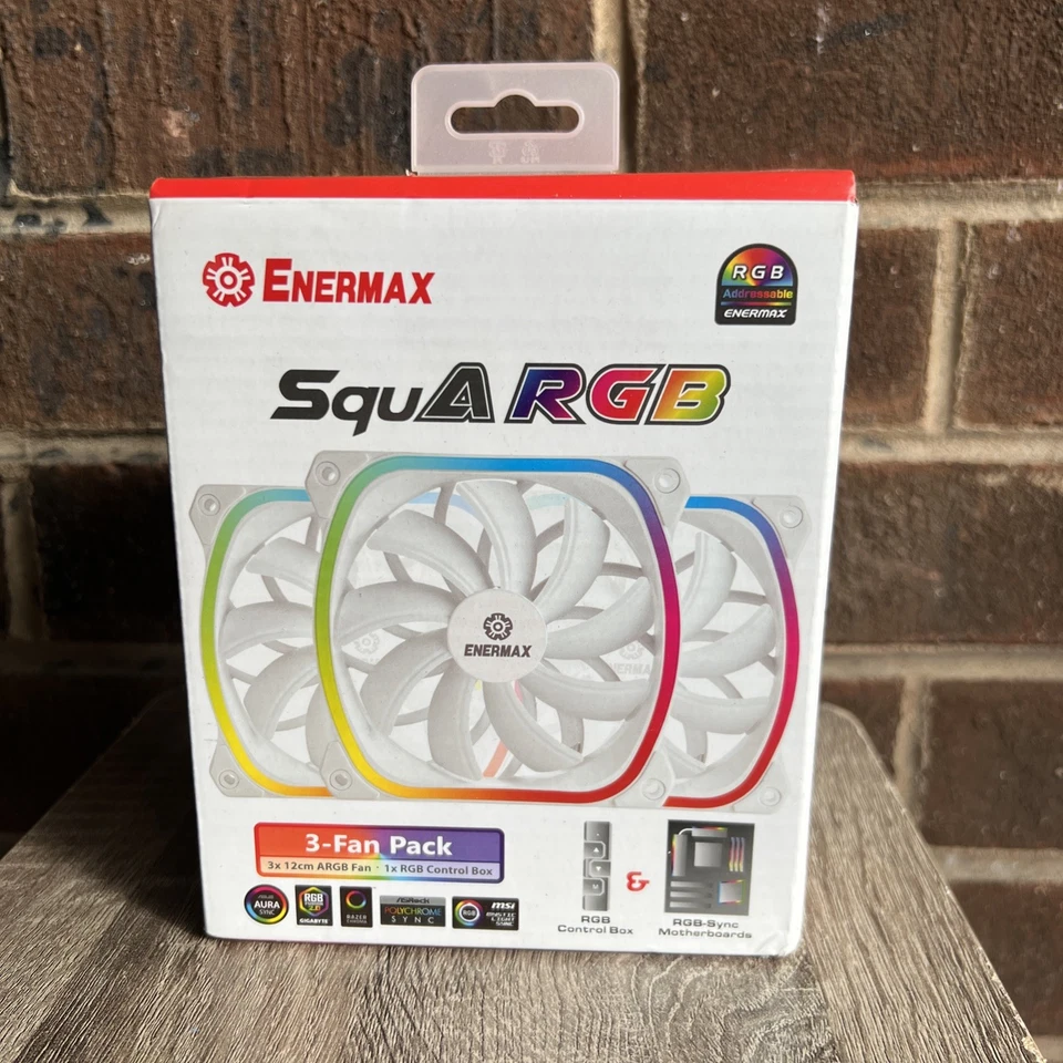 Enermax SquA RGB White Ventilatore 12 cm 1500 Giri/min 23 dB UCSQARGB12P-W-BP3 - Image 1 of 3